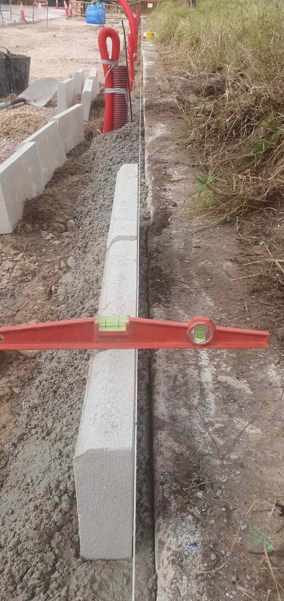 bloques limitadores en obra